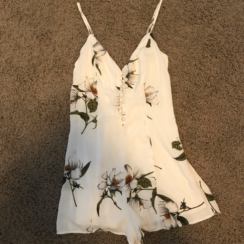White floral romper